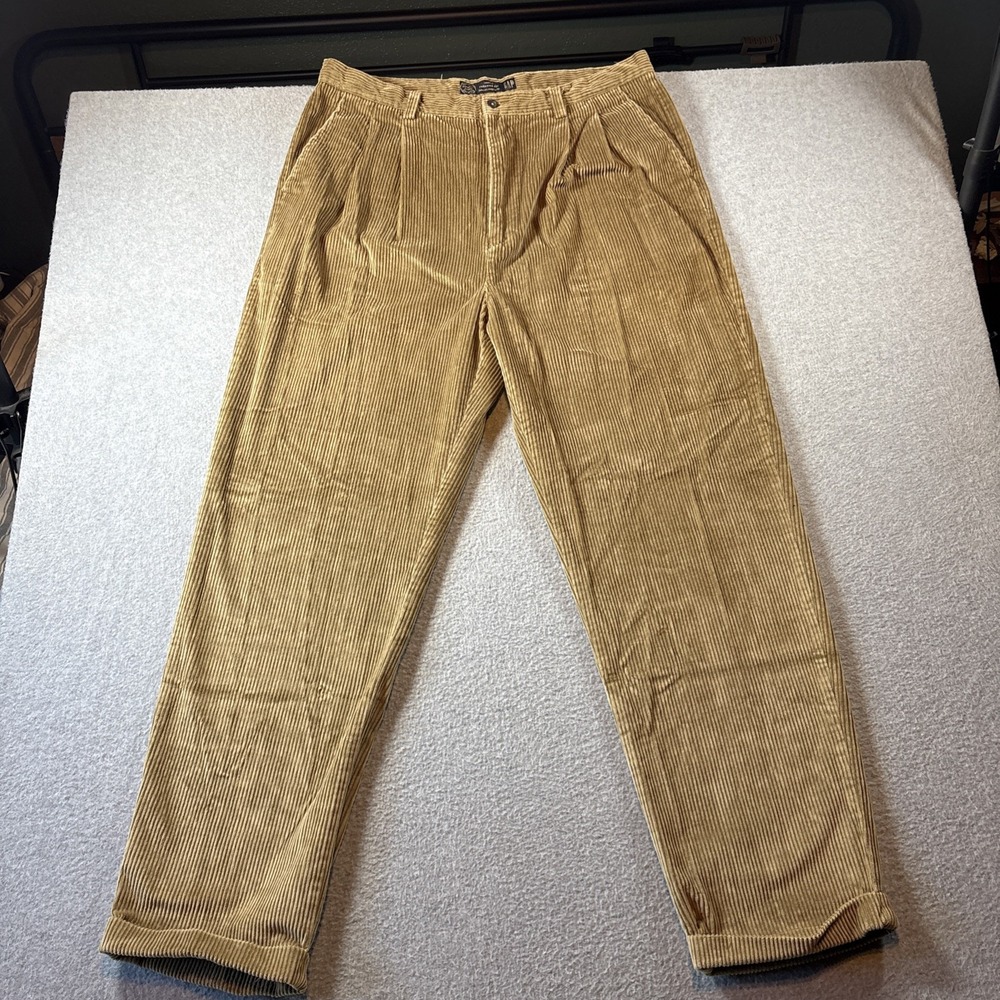 VTG GAP Curdoroy Khaki Pants Men's 38x32 Relaxed Fit Y2K